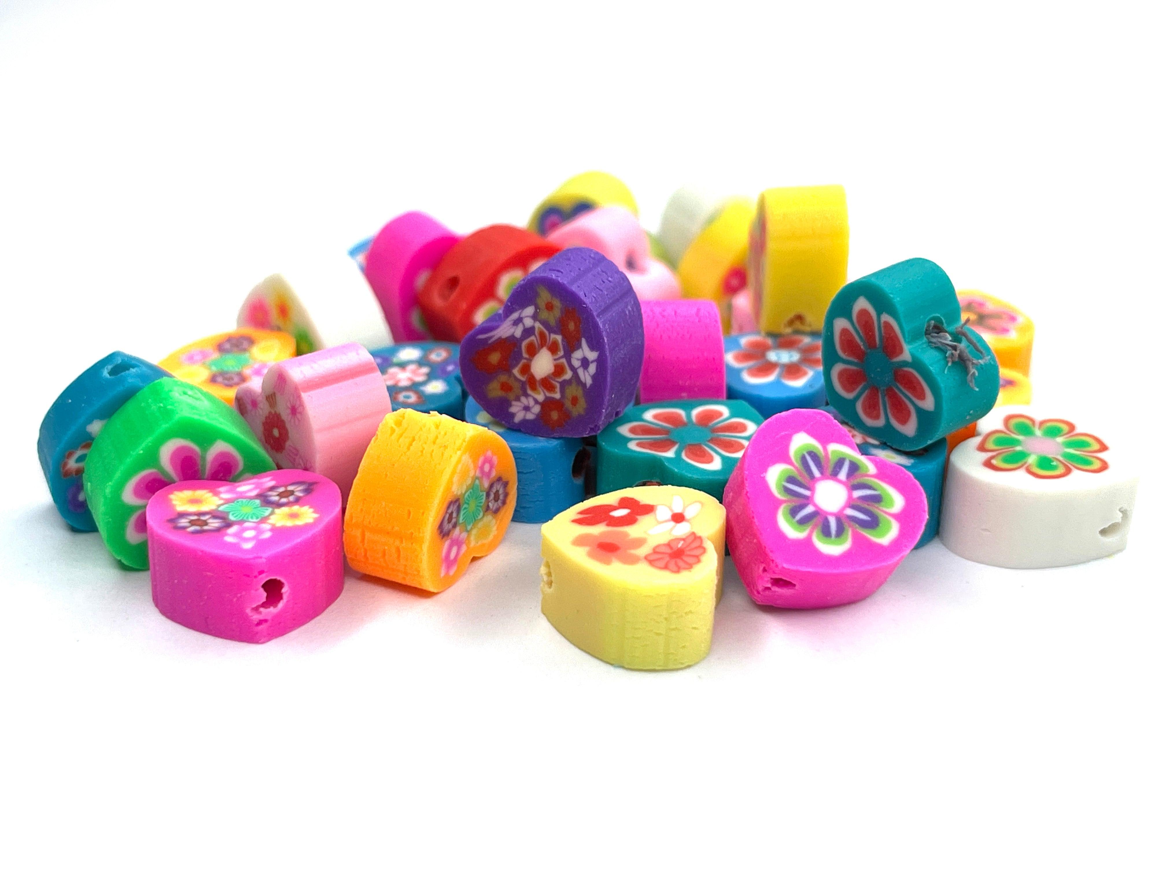 Polymer Clay Beads, Assorted Fruit, Mixed Colors (16 Strand