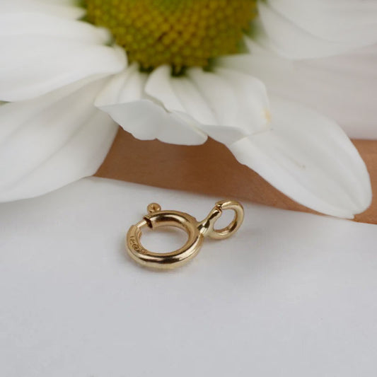 14K Yellow/Rose Gold 5mm Spring Ring Clasp (1pc)