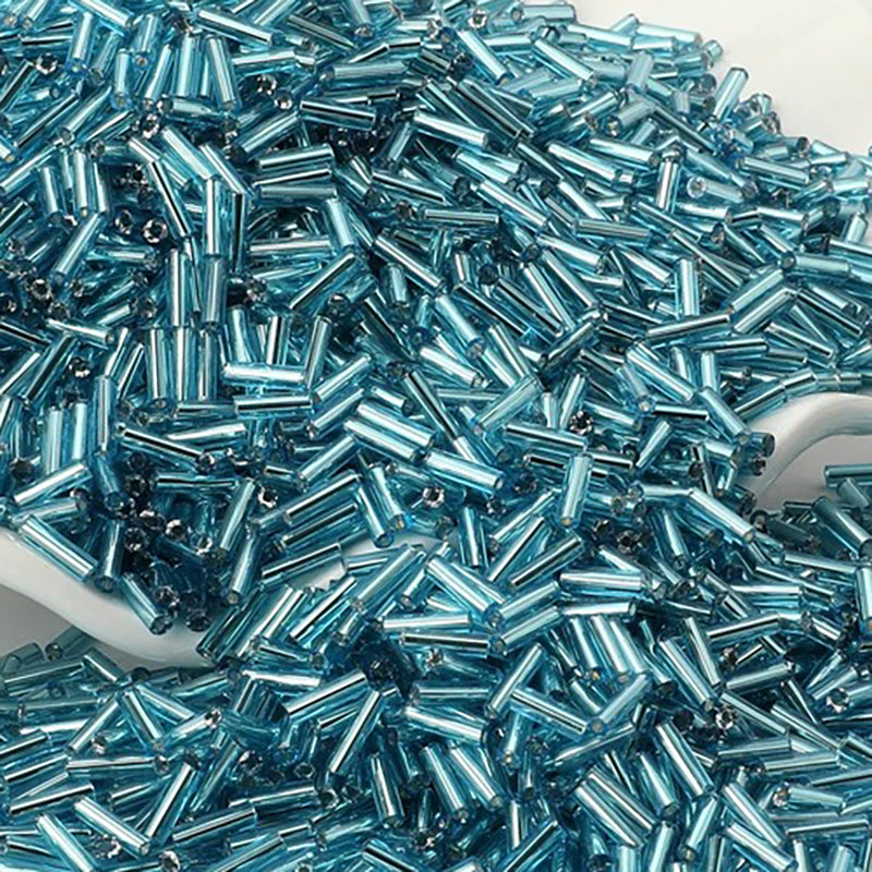 2x6mm Long Tube Lined Cylinder Seed Beads 400pcs