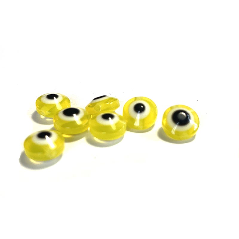 Flat Round Eye Beads, 8mm