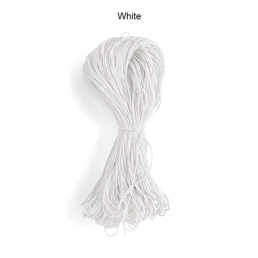 1 mm Polyester Braided Rope, Beaded Cord Wax, 65m lot