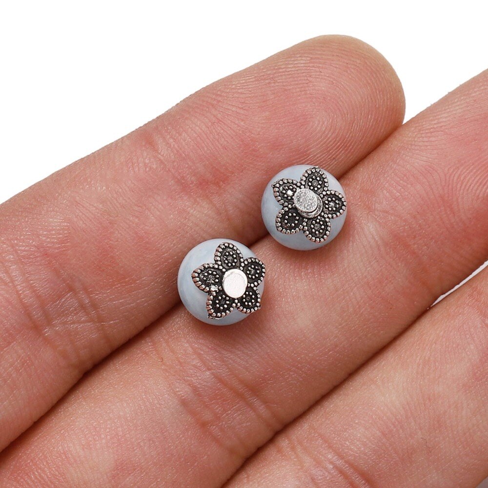 7mm 5-Petal Antique Flower Torus Bead Caps, 50pcs