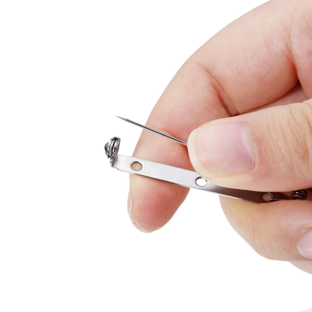 20pcs 14-35mm Steel Brooch Clip Base Pins