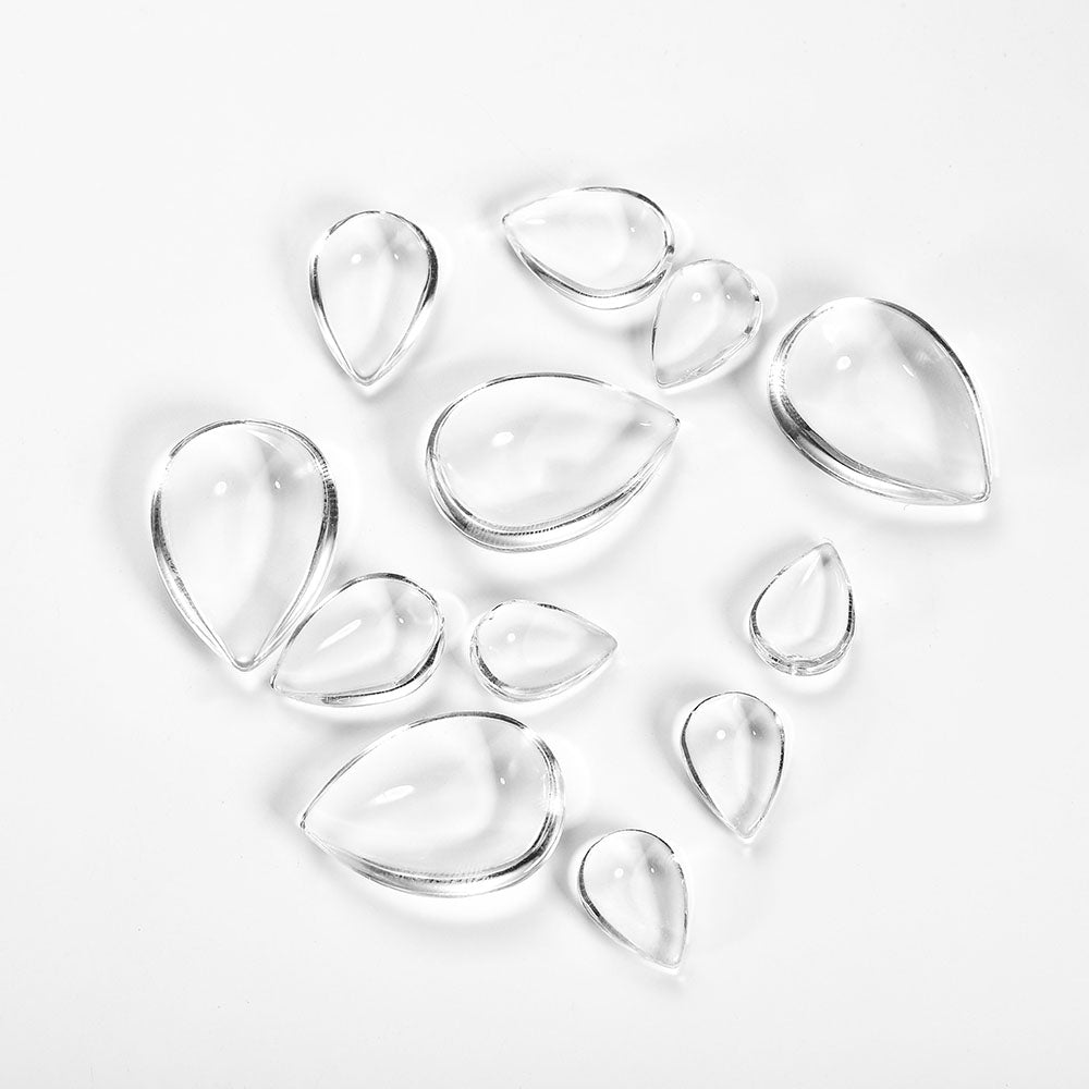 30pcs Transparent Glass Cabochon in 3 Sizes