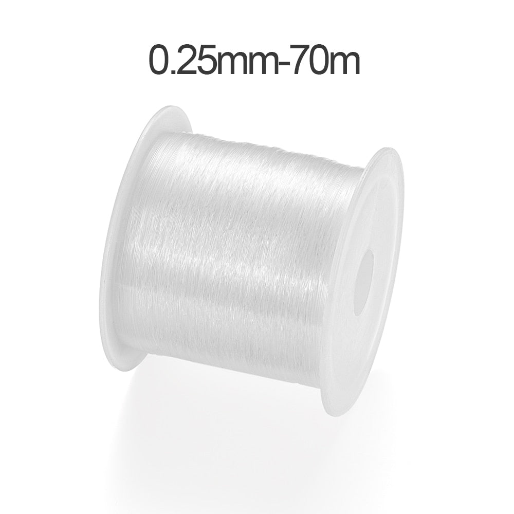 0.2-1mm Transparent Crystal Cord, Non-stretch, 1Pc