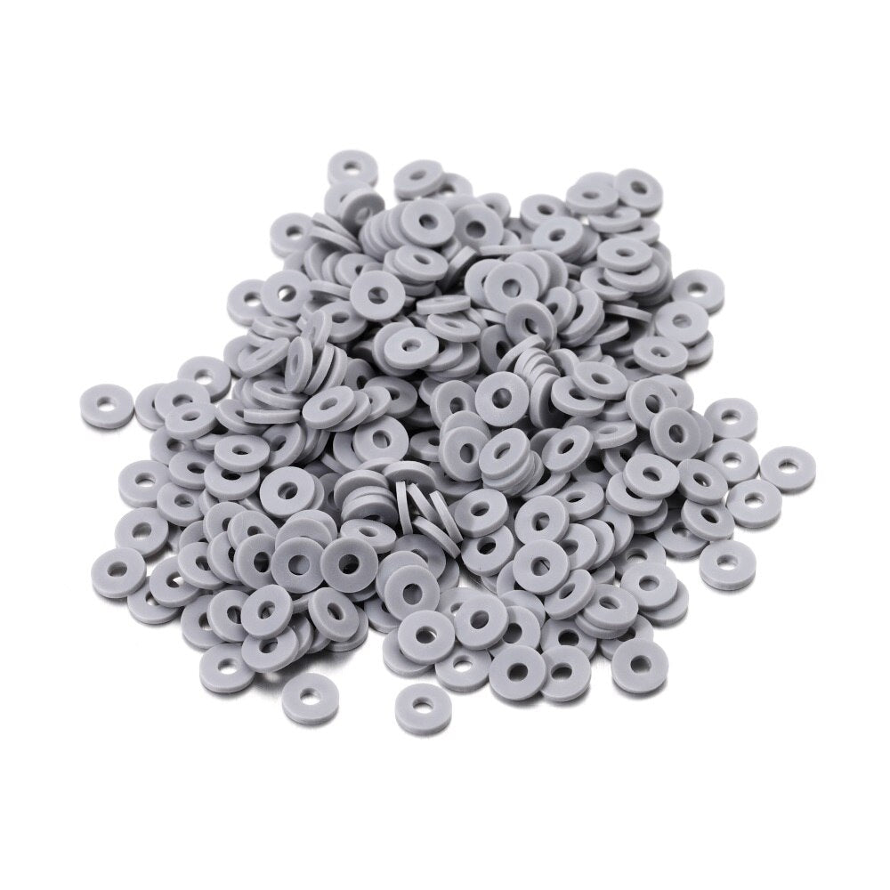 6mm Flat Round Polymer Resin Clay Beads