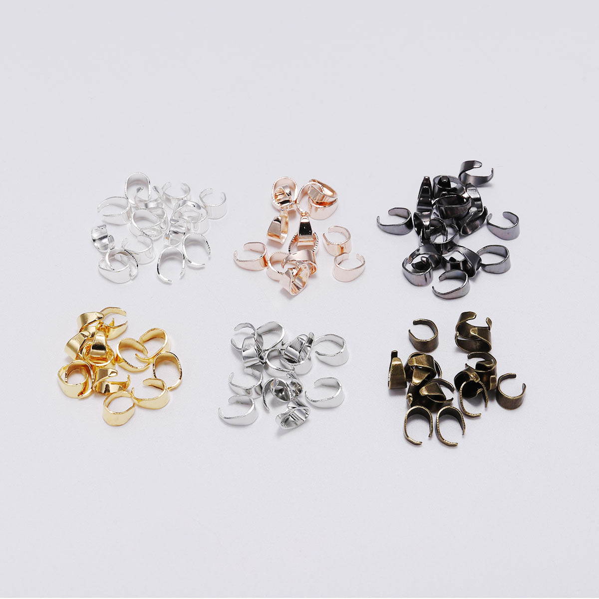 Pendant Clips Pinch Bail, 50-100pcs