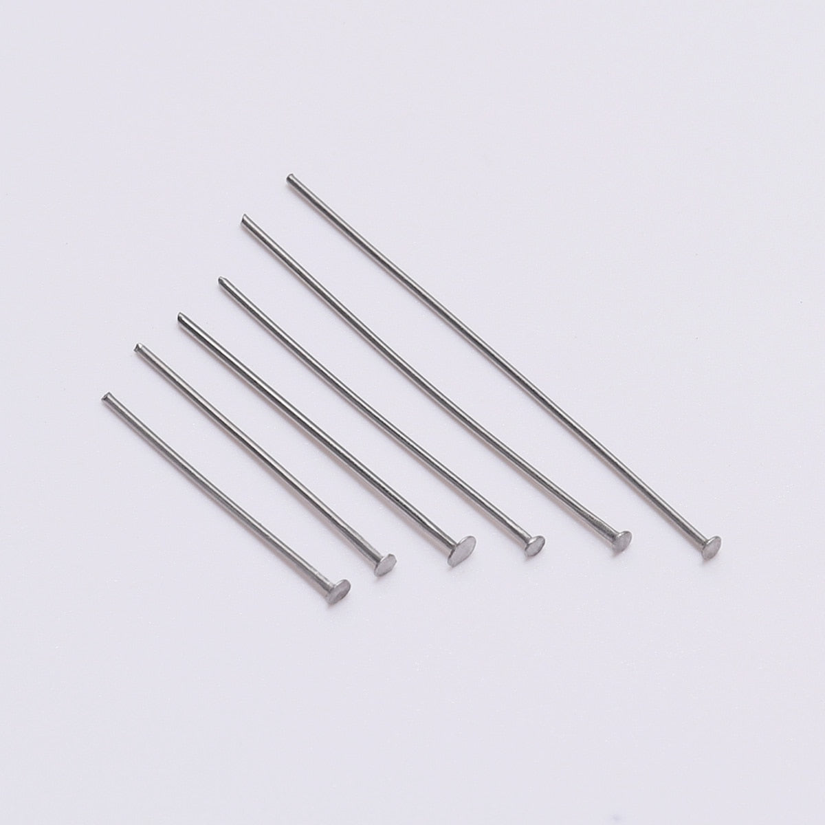 15-70mm Stainless Steel Flat Head Pins, 100pcs