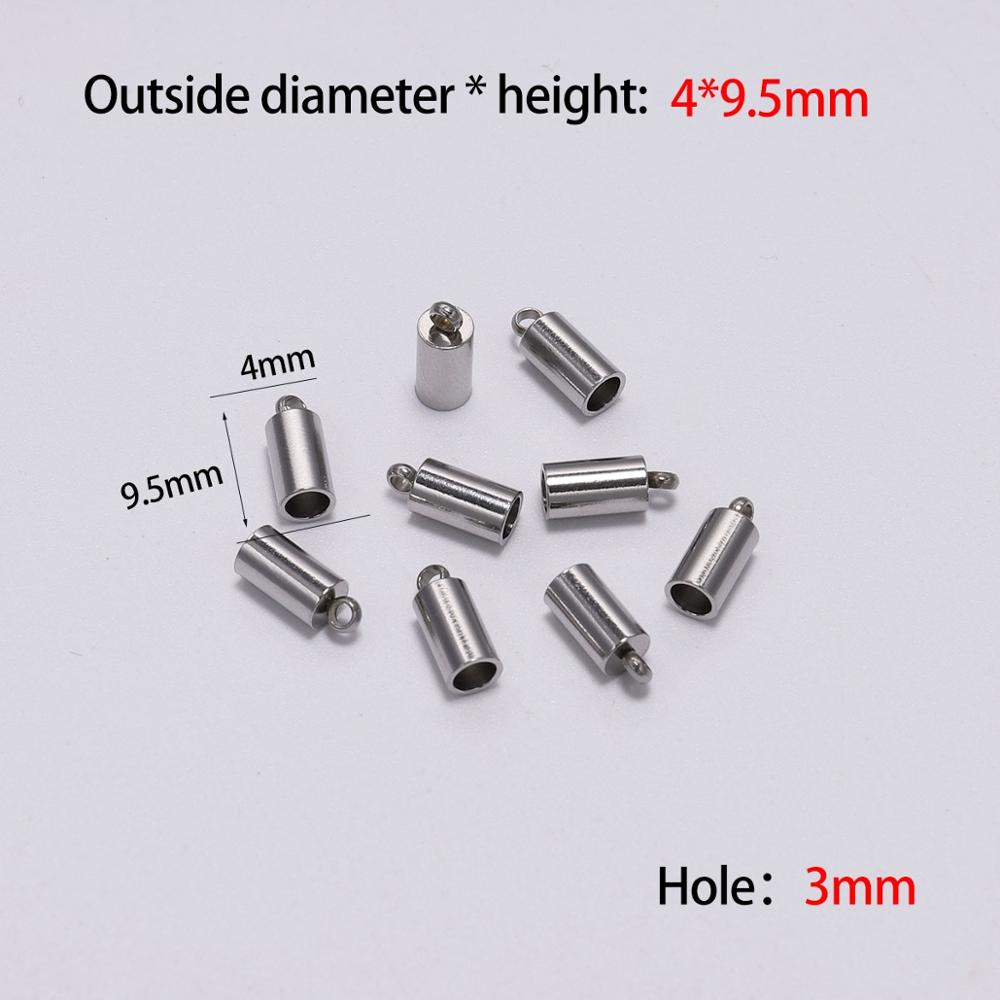 Stainless Steel End Tip Cap 2-10mm, 10pcs