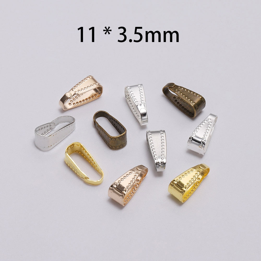 7-8mm Gold Clips Connectors, 100pcs