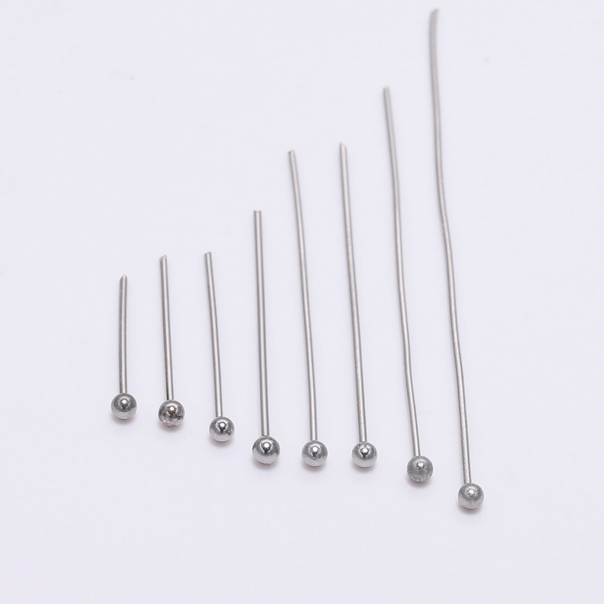 15-50mm Bright Tone Steel Ball Head Pins, 100pcs