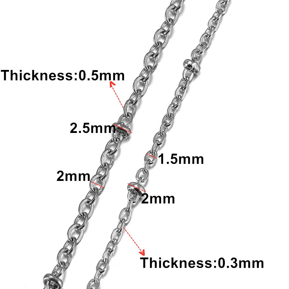 Twisted Chains Beaded Cable Link, 5 Meter