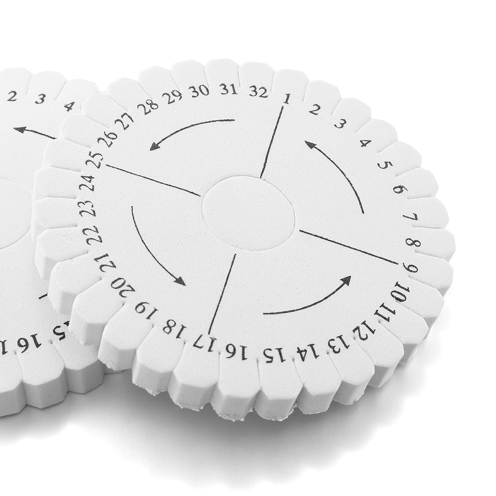 2pcs Braiding Foam Board: Round & Square Cord Weaving Disks