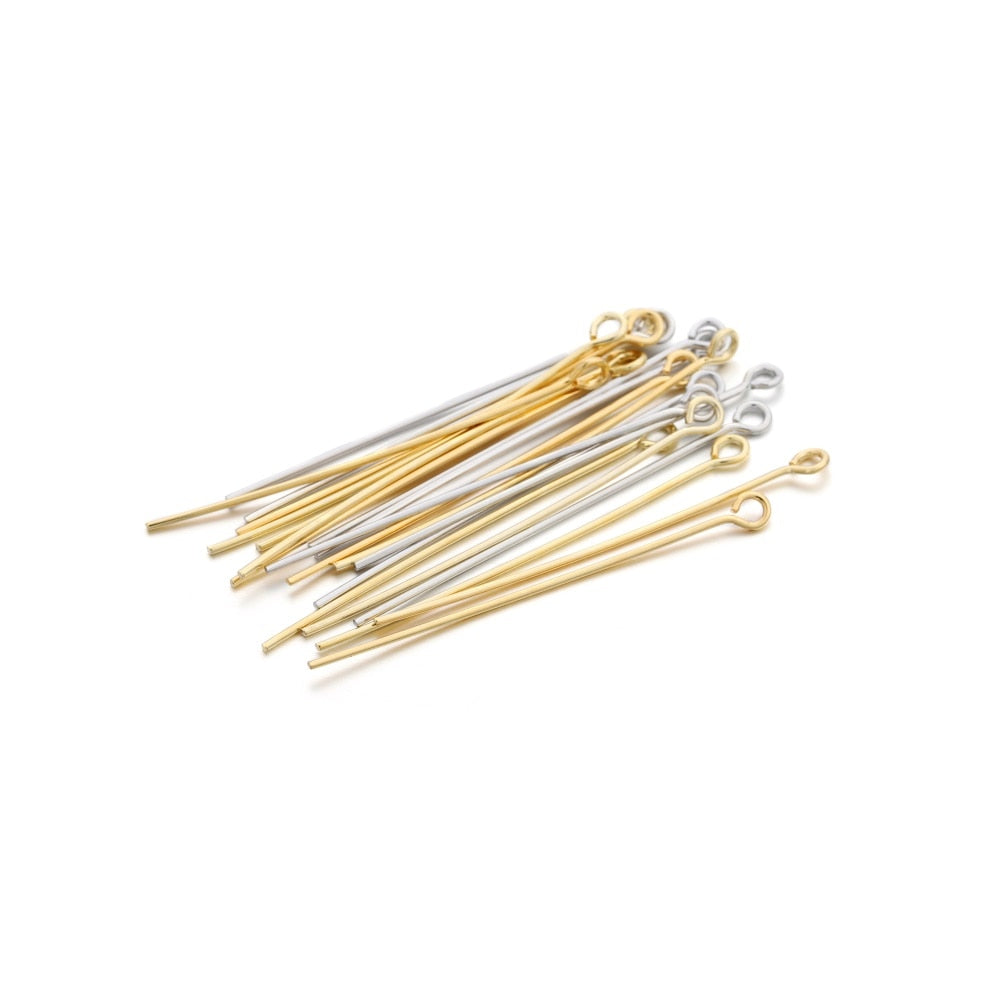 20-40mm Gold Plated Copper Pins, 100pcs
