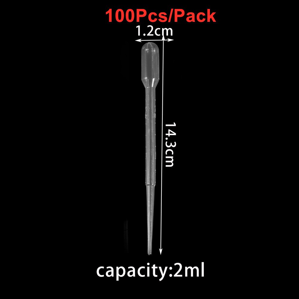 20-200Pcs Plastic Disposable Squeeze Pipettes, 0.2-3ML for Resin Jewelry Making
