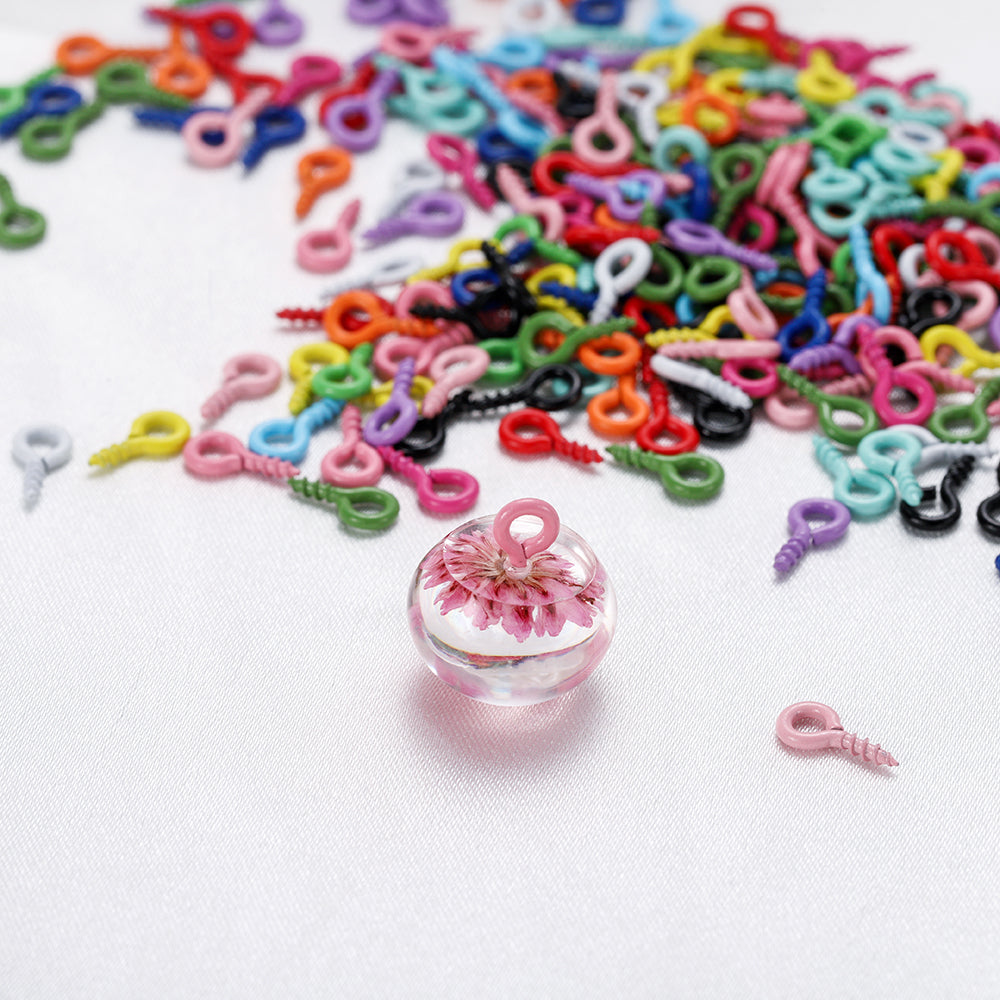 4x8mm Colorful Mini Eye Pins, 200pcs