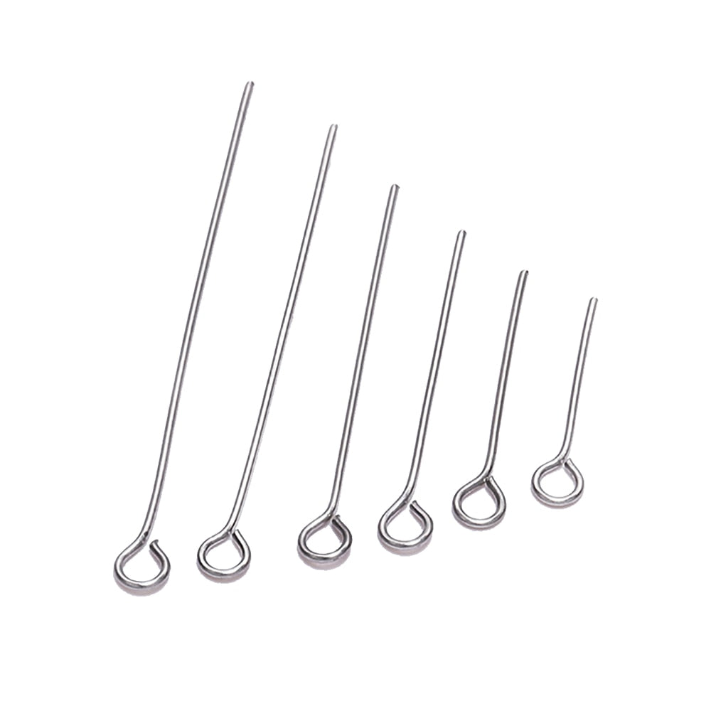 Stainless Steel Headpins, 100pcs