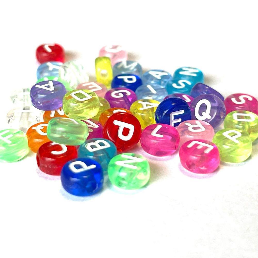 🌈 7mm Candy Alphabet Beads - Vivid & Clear – RainbowShop for Craft