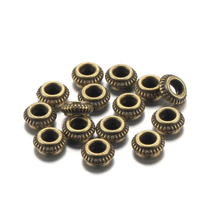 7mm Antique Spacer Beads, 50pcs