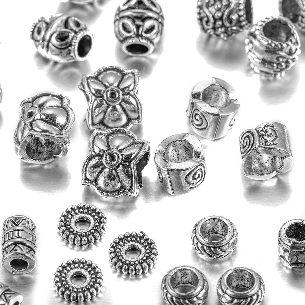 Tibetan Big Hole Spacer Loose Beads, 20pcs