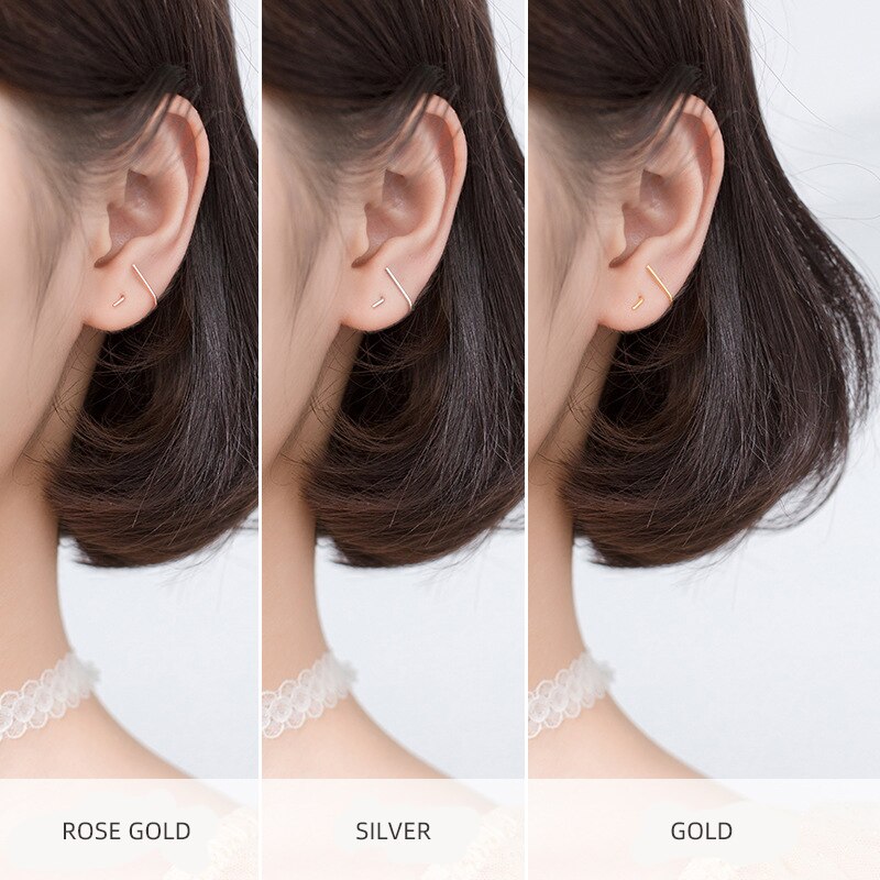 Geometric Lines Stud Earring