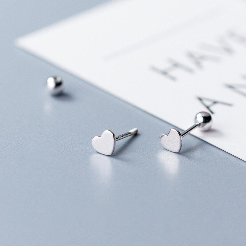 Cute Stars, Heart and Bead Tiny Stud Earrings