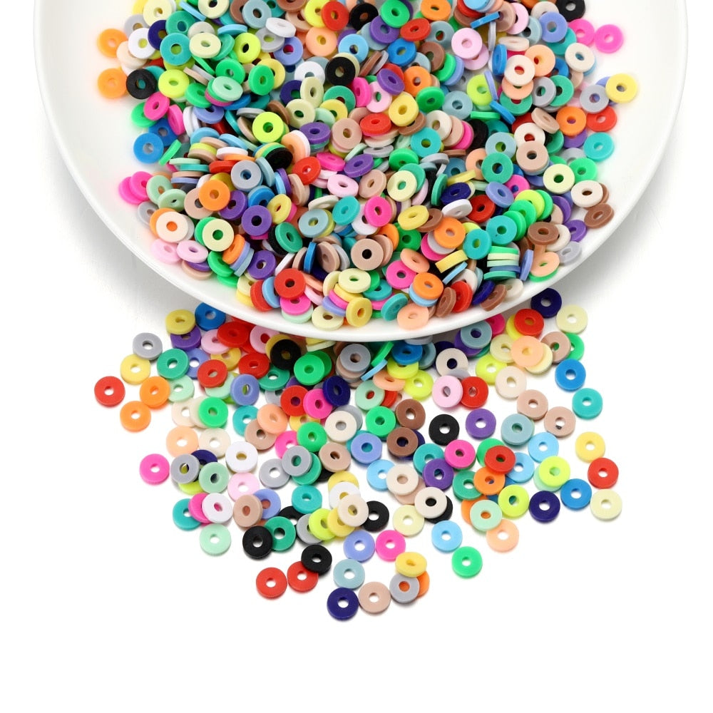 6mm Polymer Clay Round Beads,10 Beads in a Pack