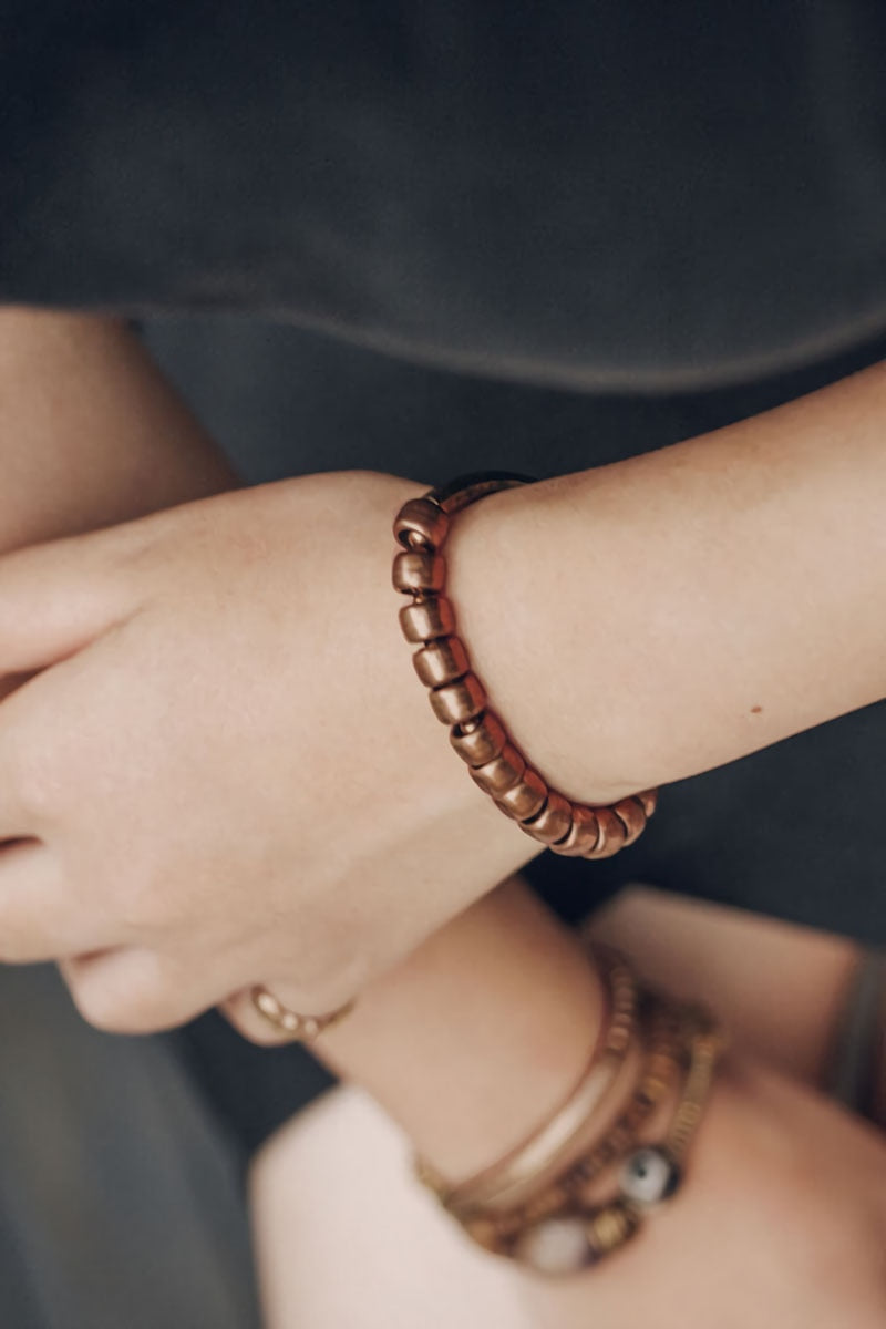 Vintage Hammered Pure Copper Bracelet