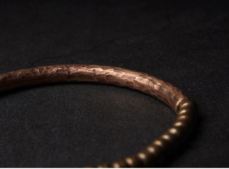 Vintage Hammered Pure Copper Bracelet