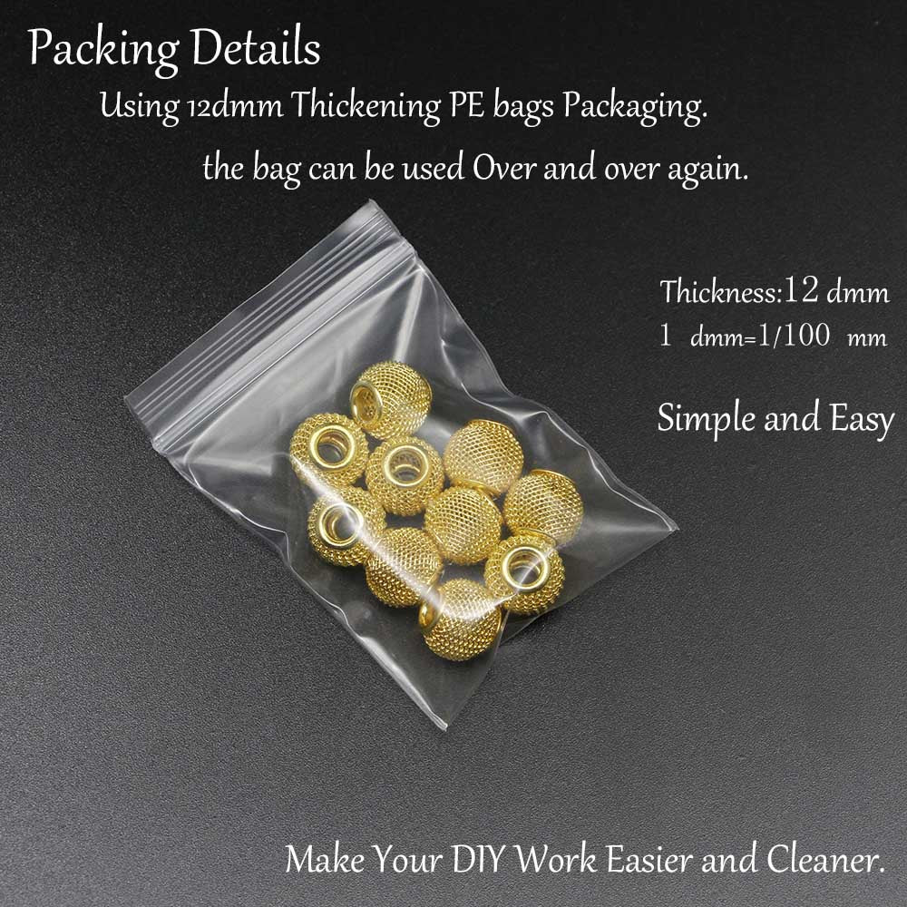 10x12mm Metal Mesh Spacer Bead, Big Hole, 10pcs