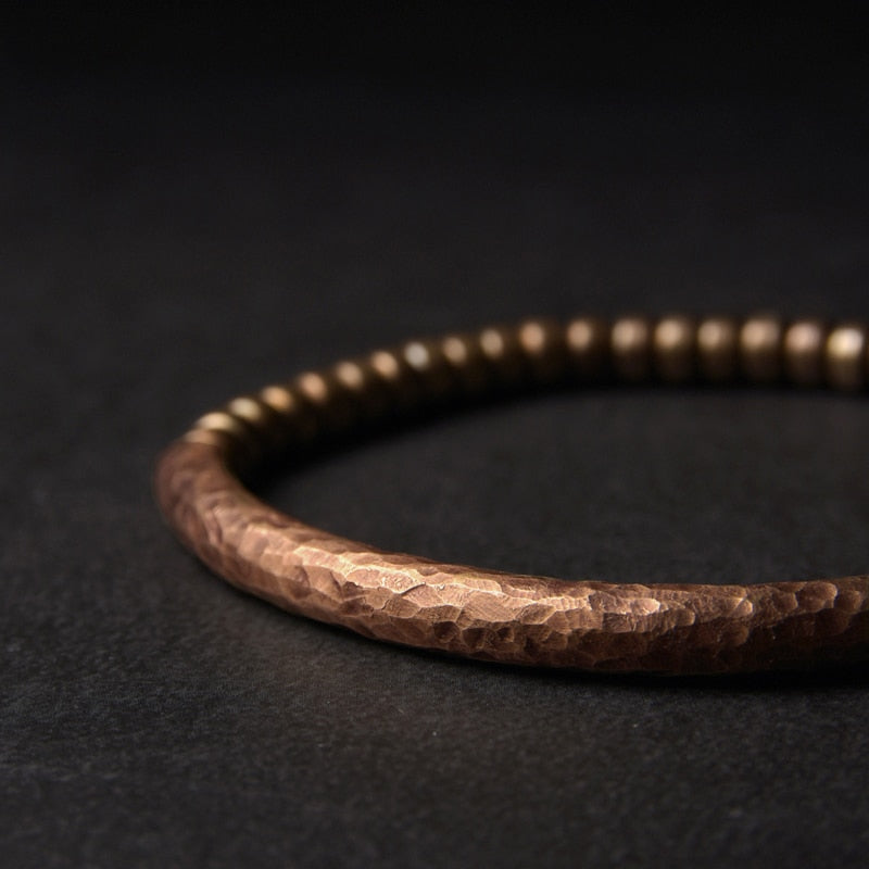 Vintage Hammered Pure Copper Bracelet