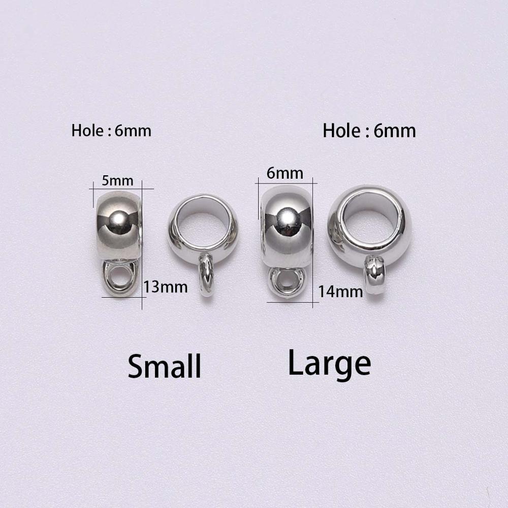 50Pcs Big Hole Clip Clasps Bail CCB Bead