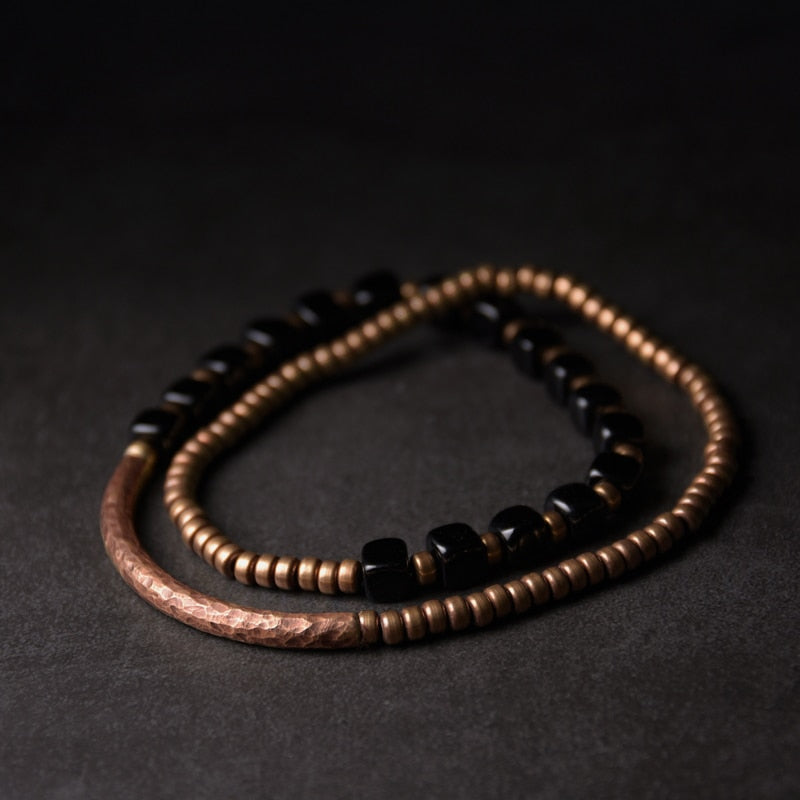 Vintage Hammered Pure Copper Bracelet