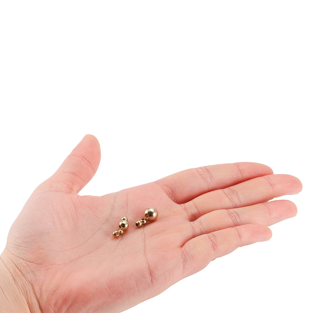 Round Ball Spacers Beads 3-8mm, 15-100pcs