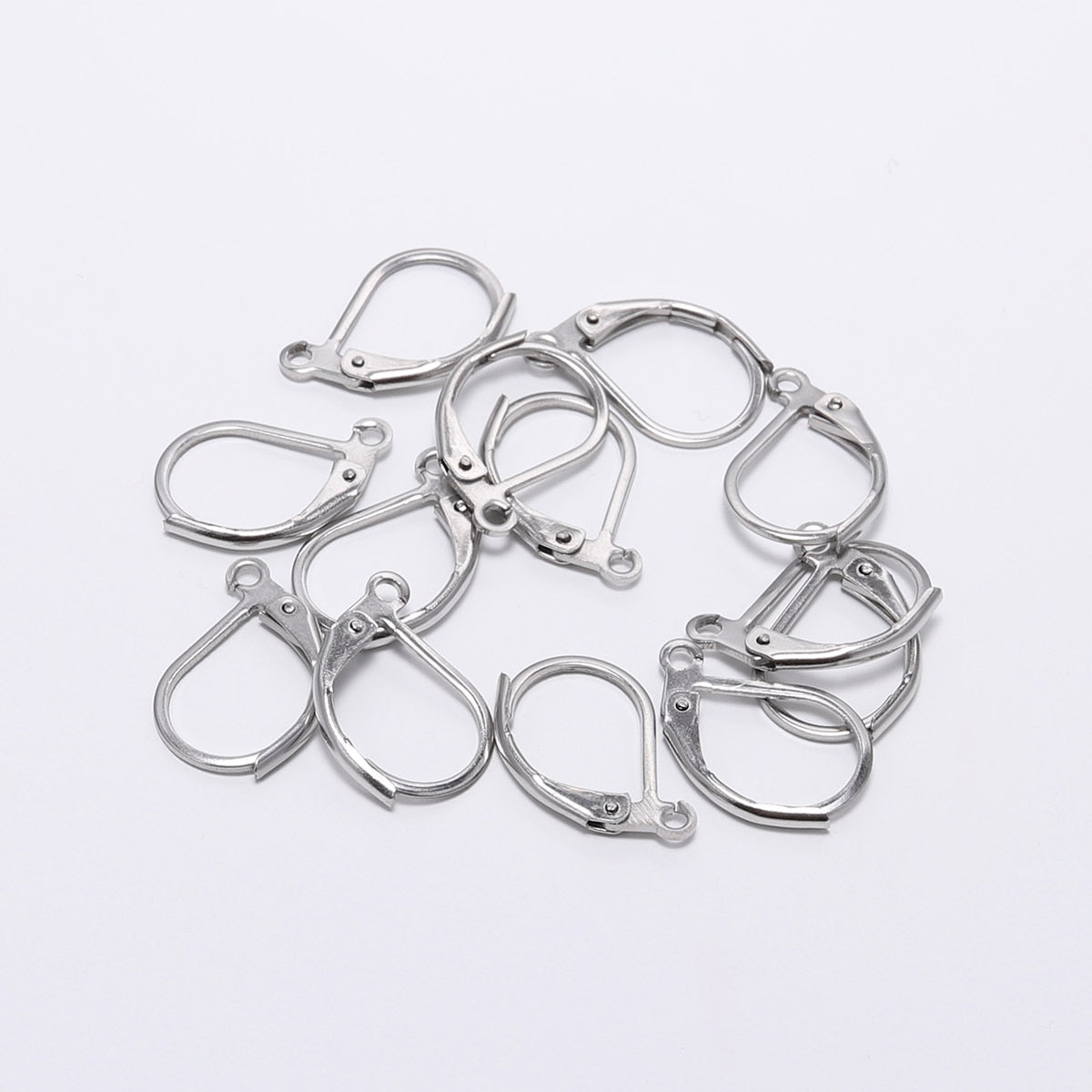 Base de boucle d'oreille coréenne dorée en acier inoxydable, 20 pièces