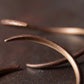 Simple Rustic Solid Copper Adjustable Cuff Bracelet for Luck