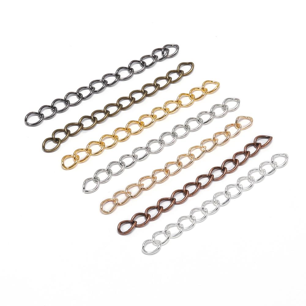 50mm 70mm  Necklace Extension Chain, 100pcs lot
