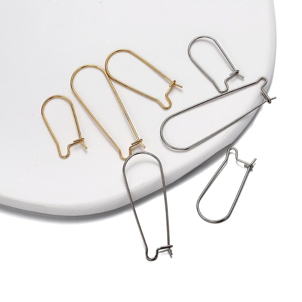 Stainless Steel French Loop Earring Hoops, 20-50pcs