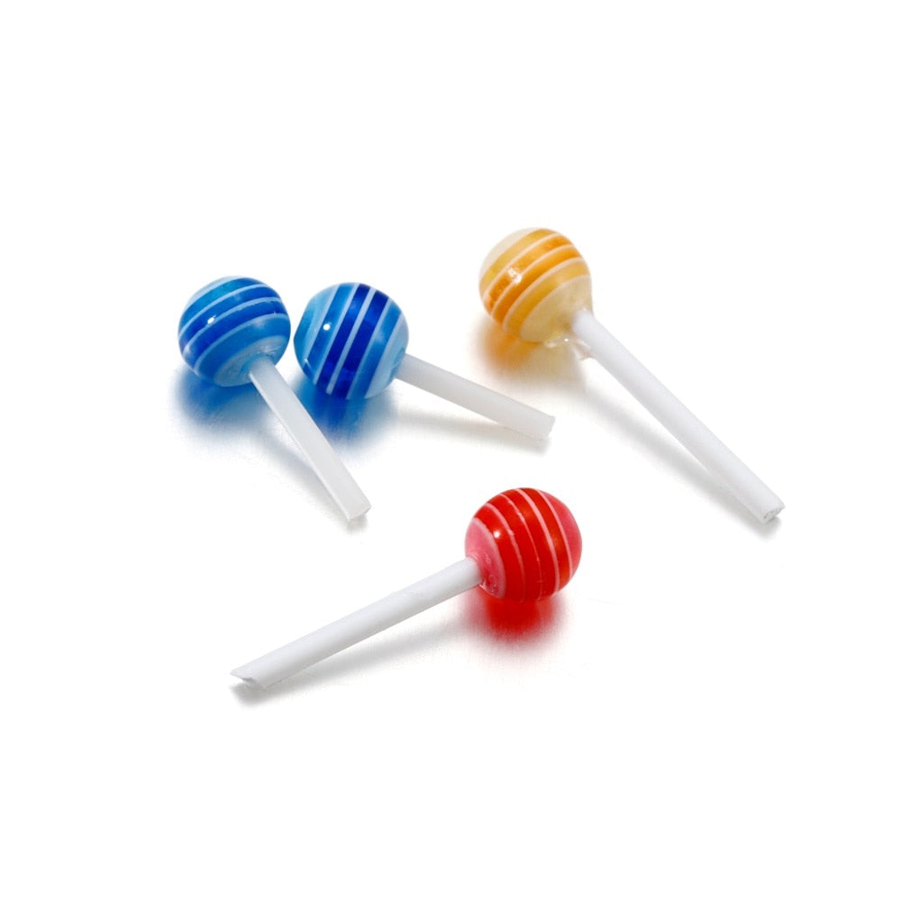 50 Stück Acryl-Lollipop-Charms in verschiedenen Farben