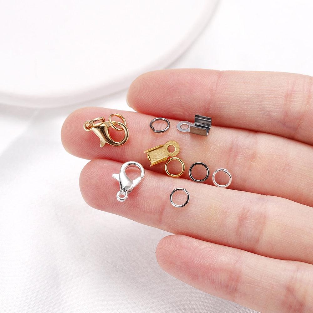 Alloy Lobster Clasp with Jump Rings, 80Pcs