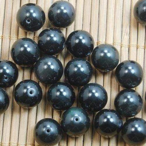 Black Obsidian beads, Wholesale Gemstone 4-12mm 5-200pcs