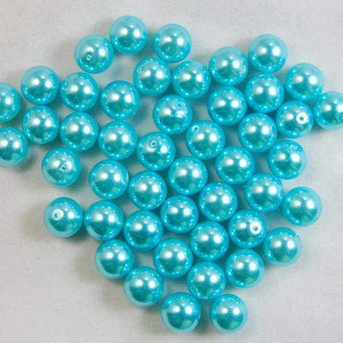 Blue Czech Glass Pearl Round Beads, 100pcs for all size - 3mm 4mm 6mm 8mm 10mm 12mm 14mm, Opaqu loose beads For jewelry making and beading