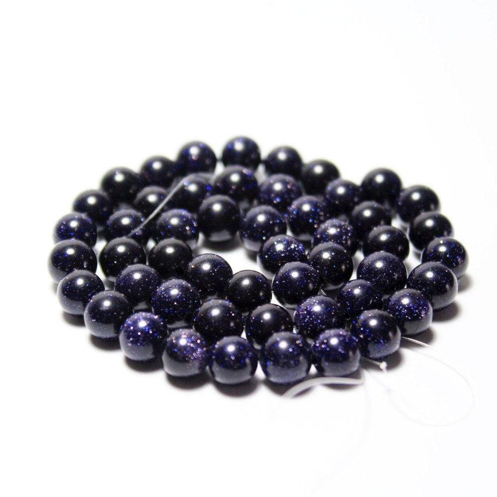Blue Sandstone Grade AAA Round Beads 2-12mm, Full 15.5" Strand