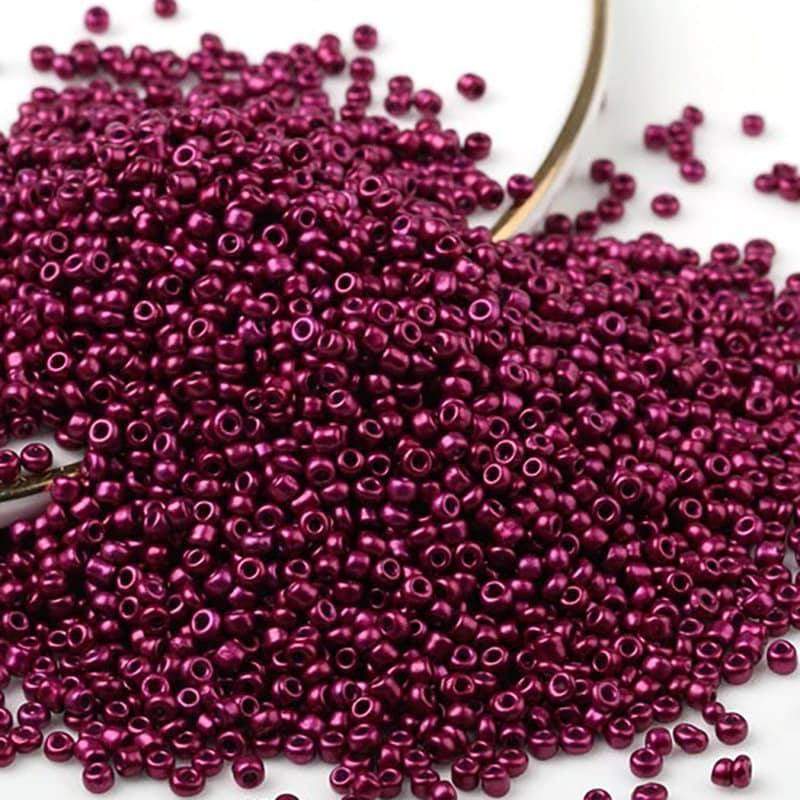 Bright pink Opaque japanese seed beads, 2mm 12/0 Miyuki Delica small glass Austria round beads, 1000pcs