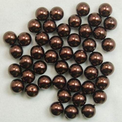 Chocolate brown Czech Glass Pearl Round Beads, 100pcs - 3mm 4mm 6mm 8mm 10mm 12mm 14mm, Opaqu loose beads For jewelry making and beading