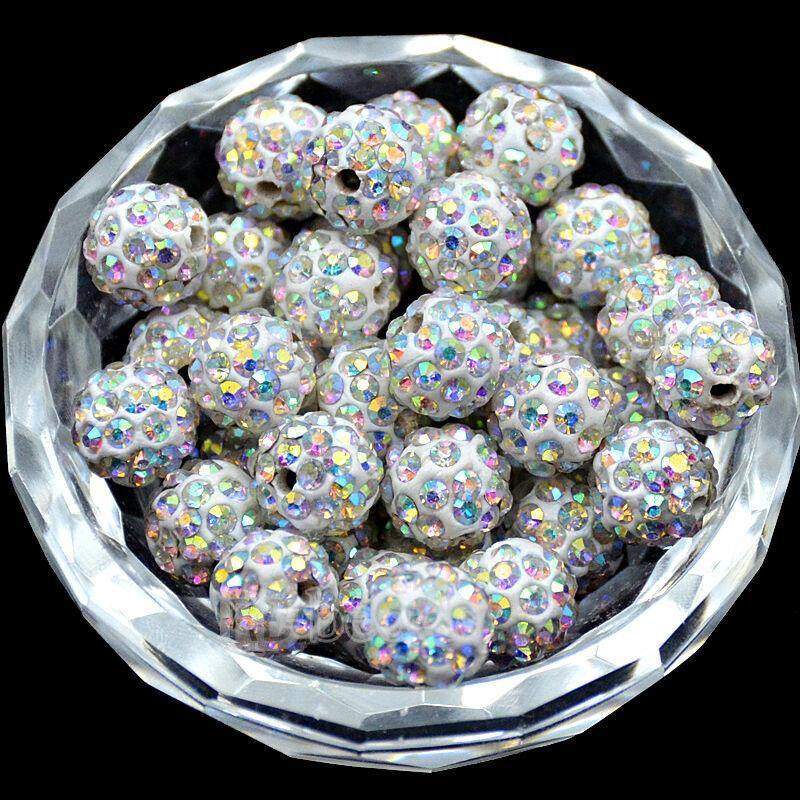 Crystal Rhinestone Beads Balls 6mm - 6 beads