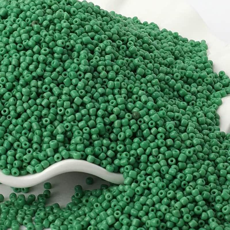 Dark Green Opaque japanese seed beads, 2mm 12/0 Miyuki Delica small glassa Austria round beads, 1000pcs
