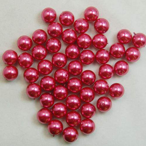 Dark pink Czech Glass Pearl Round Beads, 100pcs - 3mm 4mm 6mm 8mm 10mm 12mm 14mm, Opaqu loose beads, For jewelry making and beading