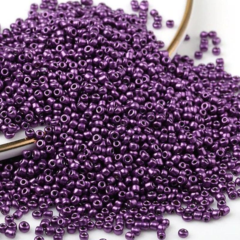 Dark Purple Miyuki Delica seed beads, 2mm 12/0 small glass Austria japanese round beads, 1000pcs