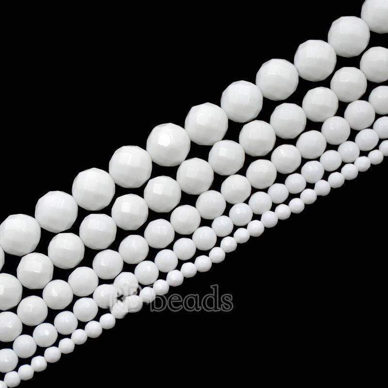 Sparkling Faceted White Onyx Beads 🕊️ – RainbowShop for Craft